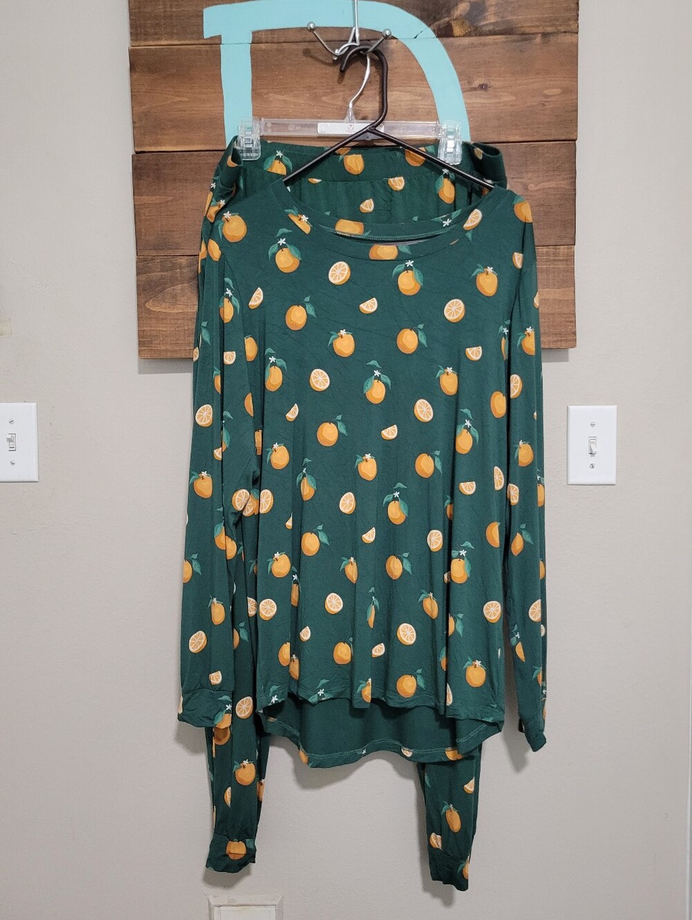 Kyte Baby Orange Print Bamboo Sustanable Lightweight Pajama Set XXL